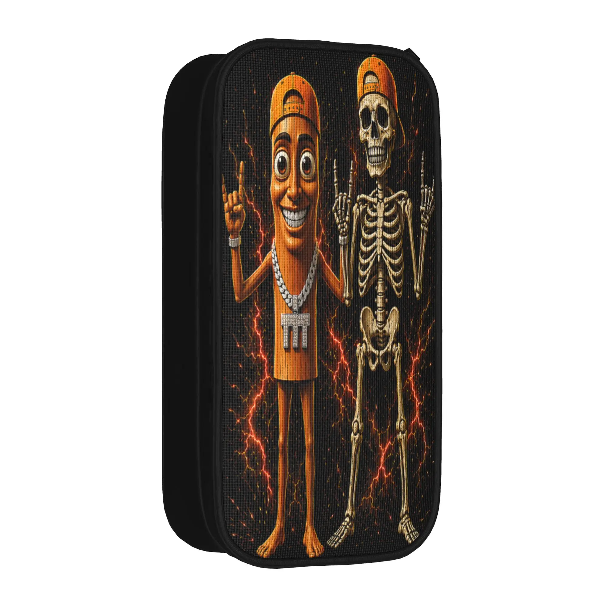 Retro Pencil Case Tung Tung Tung Sahur Skeleton Halloween Pencil Box  School Pencil Cases Girls Boys Design School Stationery