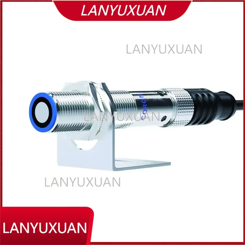 Ultrasonic Sensor QR12 Series M12 NPN PNP Analog RS485 Output 120mm 200mm Reflective Detection Distance Level Switch Plug