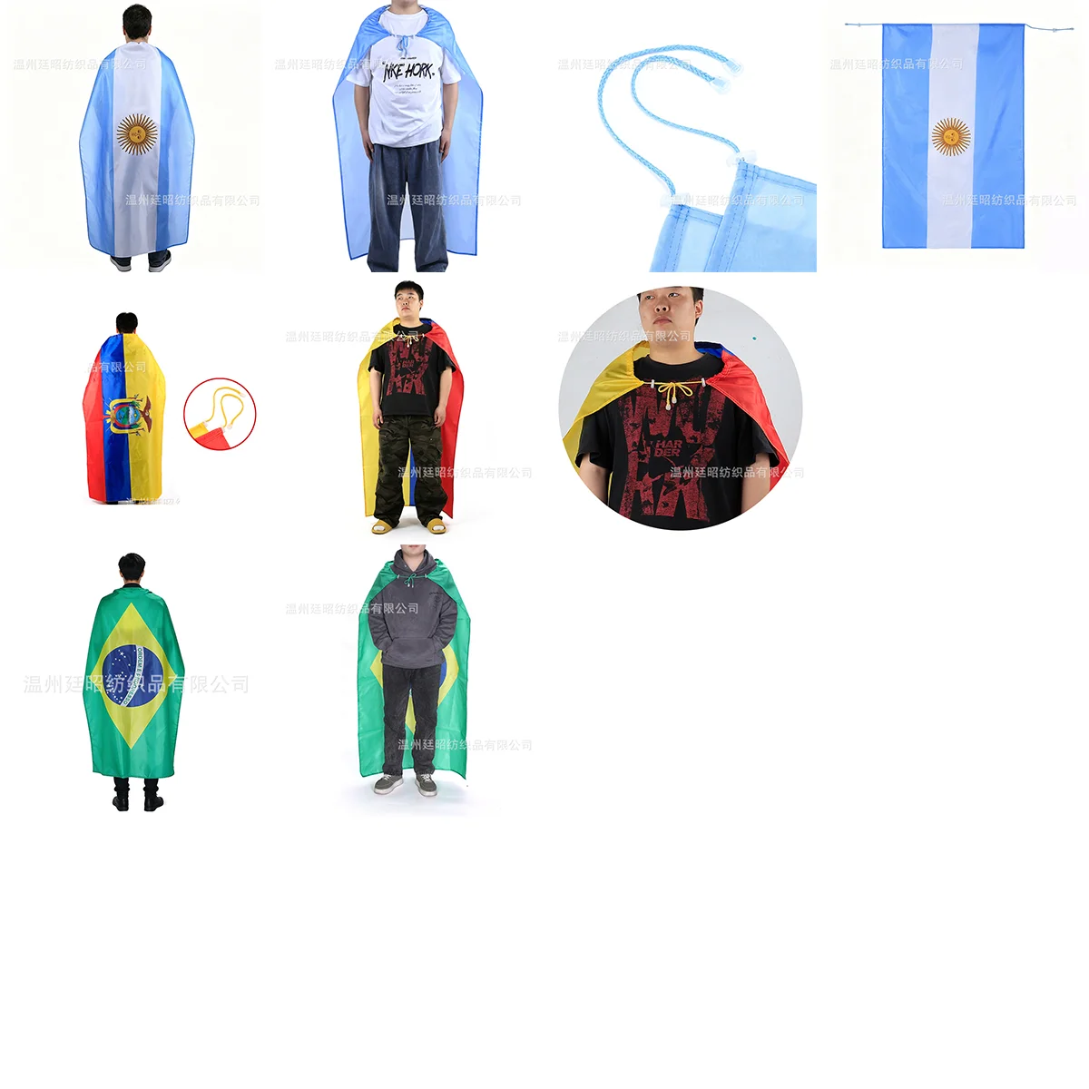 South America flags shawl flag 90x150cm polyester fabric South America national flags shoulder flag for celebrations decoration