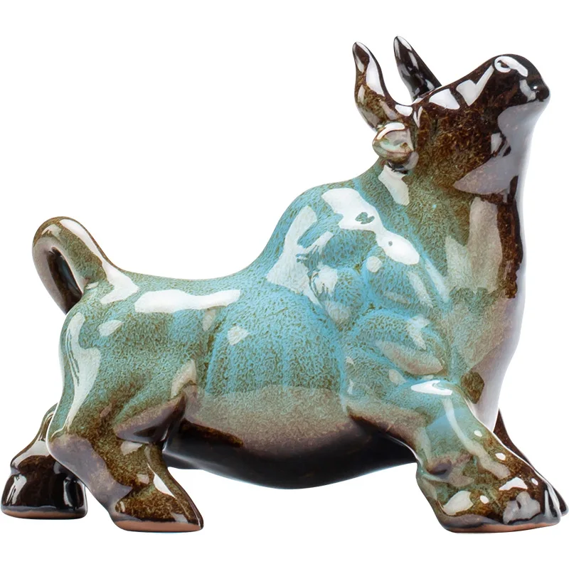 

Ceramic red small ornament arrogant Chinese home TV cabinet office desktop crafts ornament love