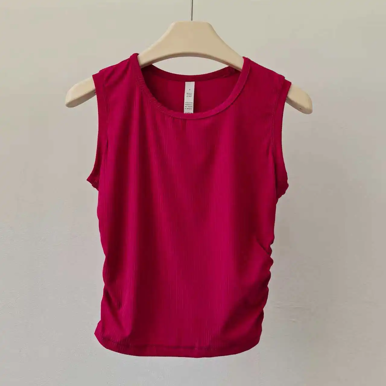 Damen Schlankmachendes Ärmelloses Yoga-Top Schnelltrocknendes Pilates Fitness-Training Sportbekleidung Top - T-Shirt im „Naked-Style“ – Detail 4