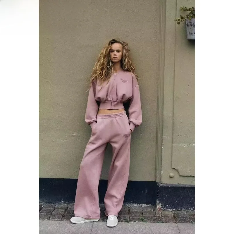 Waed-Effekt-Sweatshirt für Damen, Faion, Herbst 2022, lockere Passform, lang, Sve, rund, koreanischer Stil, Pendeln, normale Länge