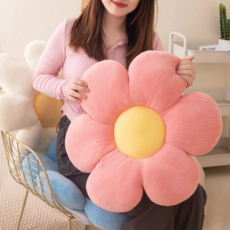 Sunflower Cushion Daisy Cushion  Contrasting Soft Chair Cushion  Car Office Indoor and Outdoor Home Decoration Floor Mat