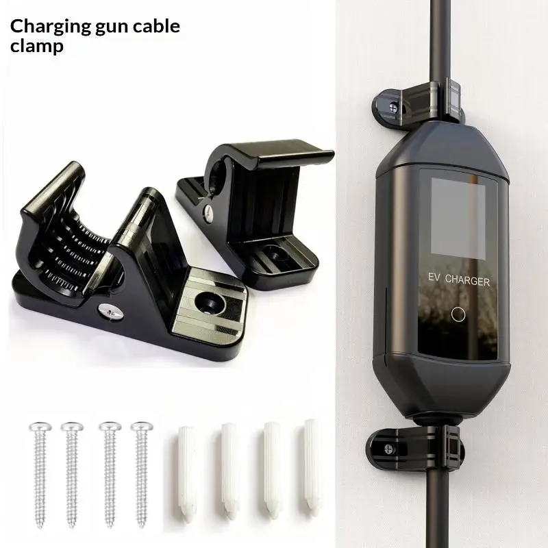 ~1 Set EV Portable Charger Cable Organizer Wall Mount Bracket Heavy Duty Cord Storage Hanger For EVSE