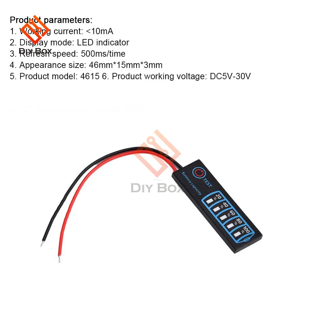 Battery Level Indicator 3-Series Ternary Lithium Battery Lithium Iron Phosphate Lead-Acid Battery Capacity Display Tester Meter