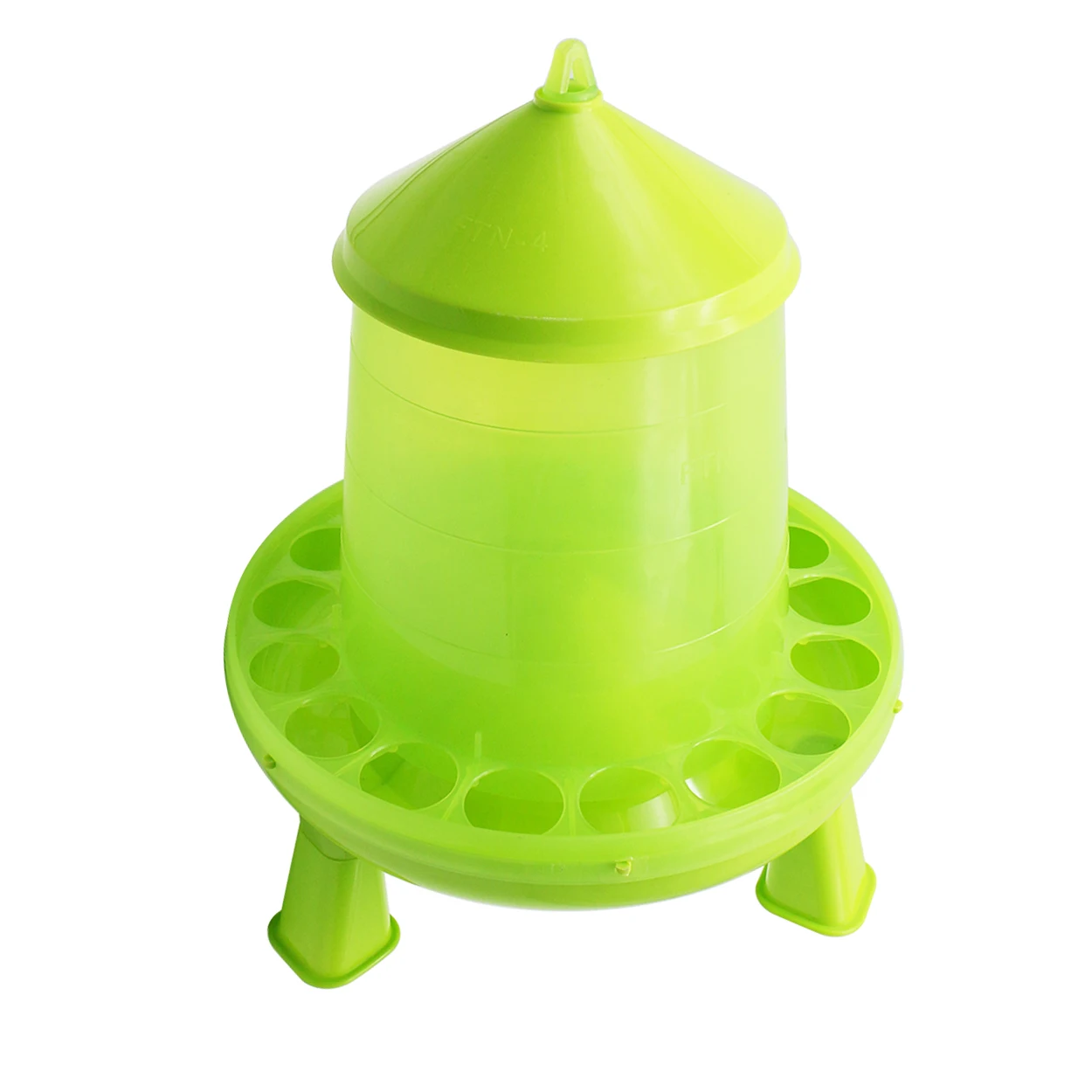 Comedero para aves de corral de 4kg con patas de soporte y cubierta, comedero de plástico para pollos, cubo de alimentación de codorniz, comedero automático para animales de granja de palomas, 1 ud.