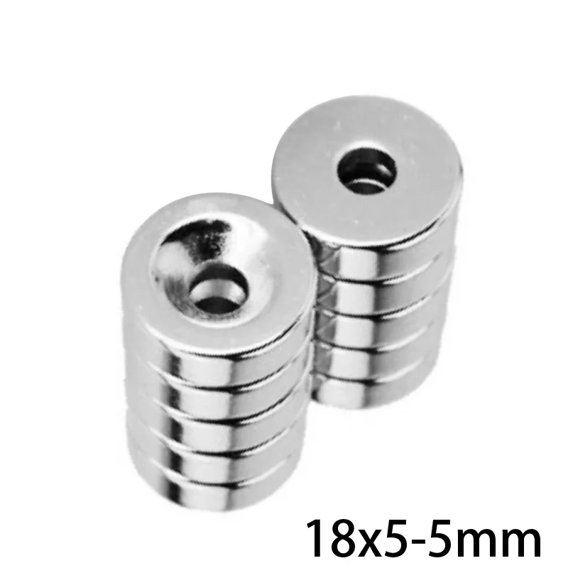 18x5-5 mm Disc Rare Earth Neodymium Magnets 18*5 mm Hole 5mm Countersunk Powerful Magnetic 18x5-5mm Round Magnet 18*5-5