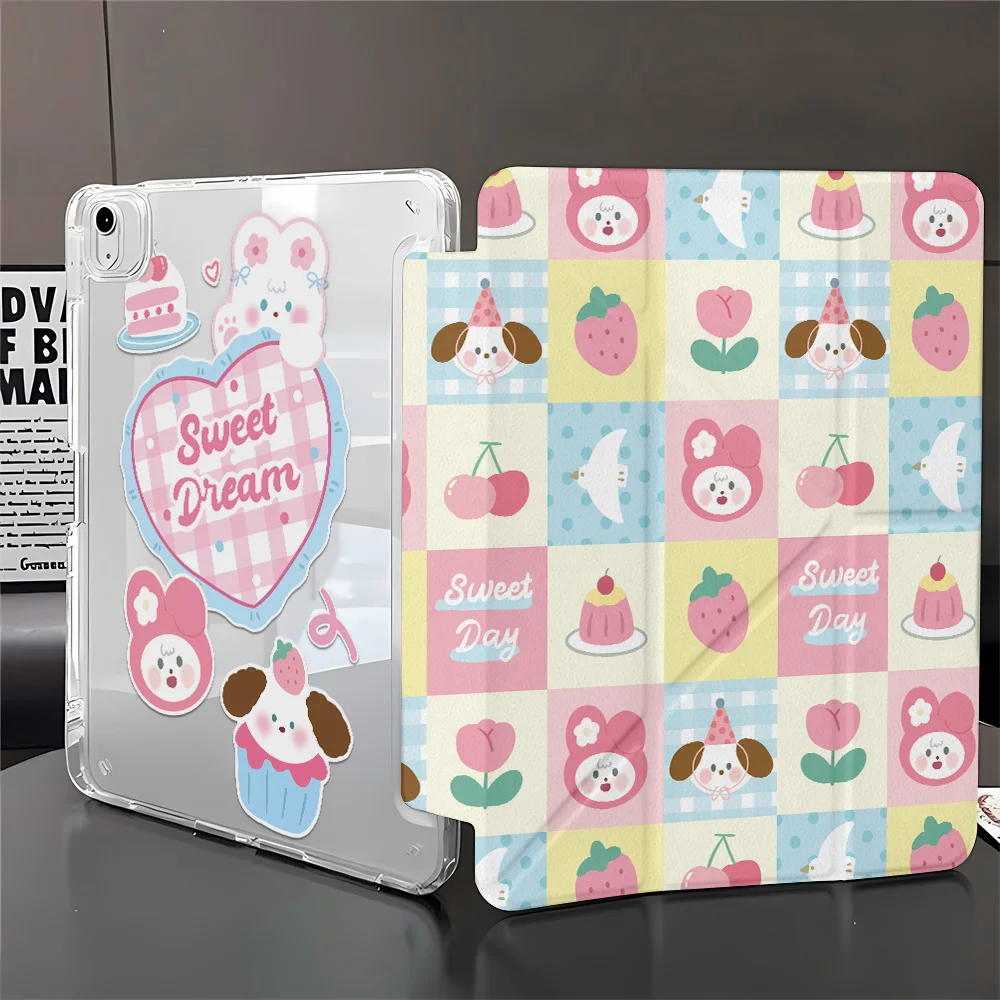 Cute Rubbit Clear Case For iPad Pro 11 12.9 13 10.5 iPad A16 11 10.9 inch 2022 Mini 7 6 Air 11 2024 13 5 4 3 2 1 Covers Fundas 6