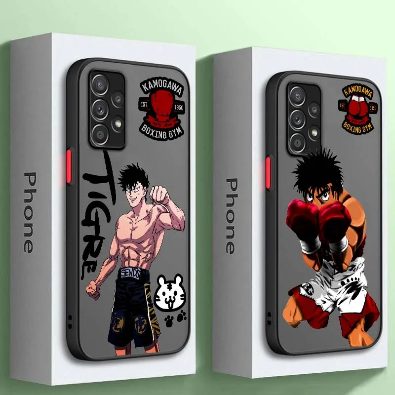 

Hajime no Ippo Phone Case For Samsung A56 A42 A36 A34 A33 A32 A23 A16 A04 A03 Note 20 5G Frosted Translucent