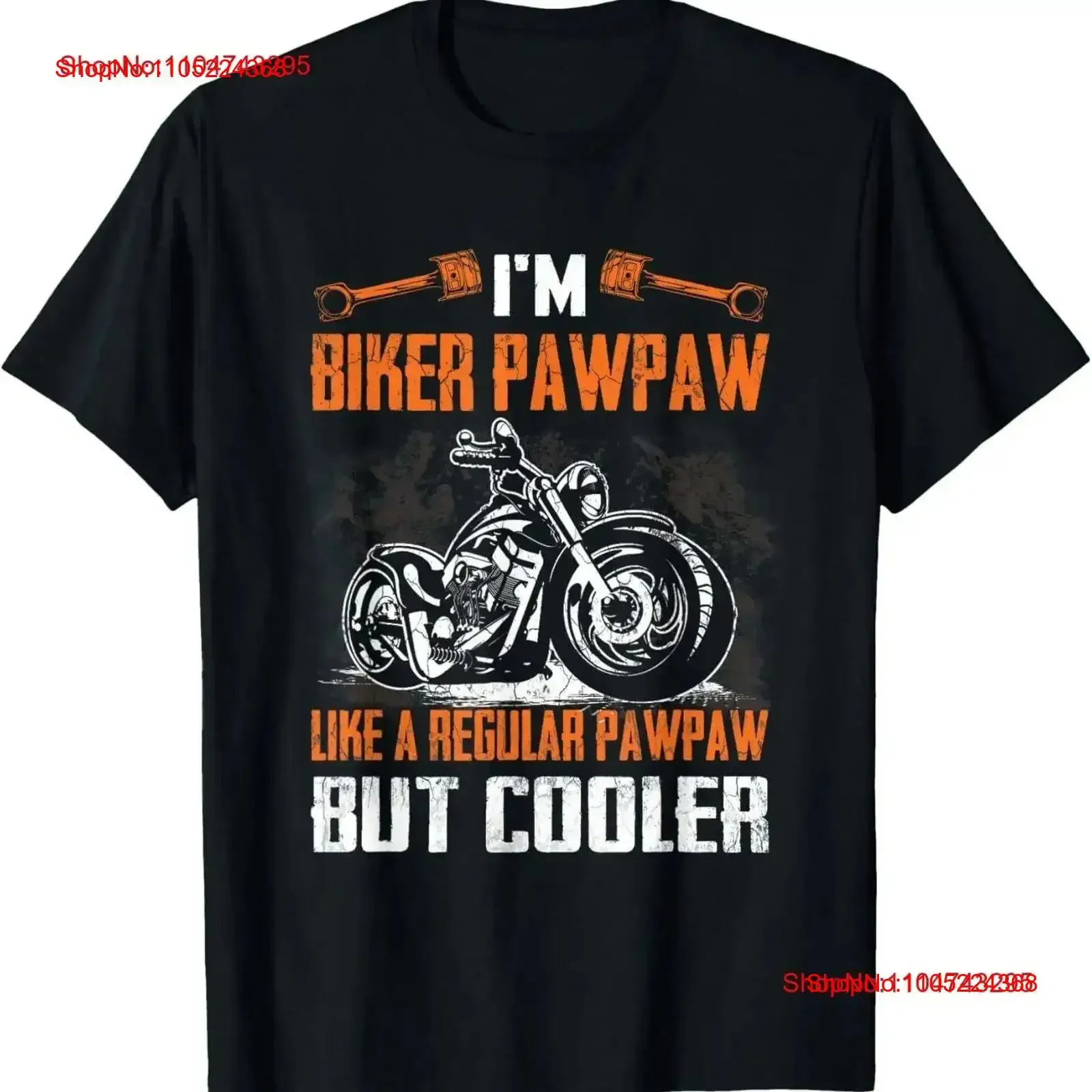 I'm Biker Pawpaw Like A Regular But Cooler Motorcycle T Shirt vintage Washed streetwear Stylish Versatile graphic fashion Soft