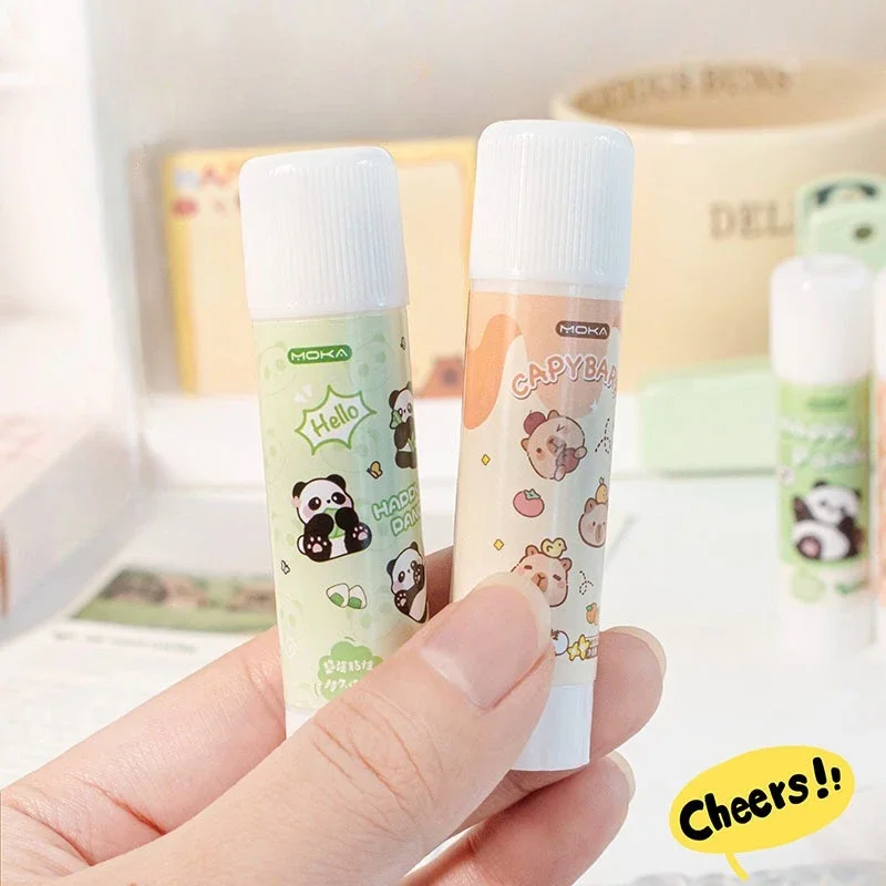 Capybara Glue Stick Cute Large Capacity Adhesive for School DIY Craft Strong Smooth Glue Kawaii Aesthetic Stationery Adhesives