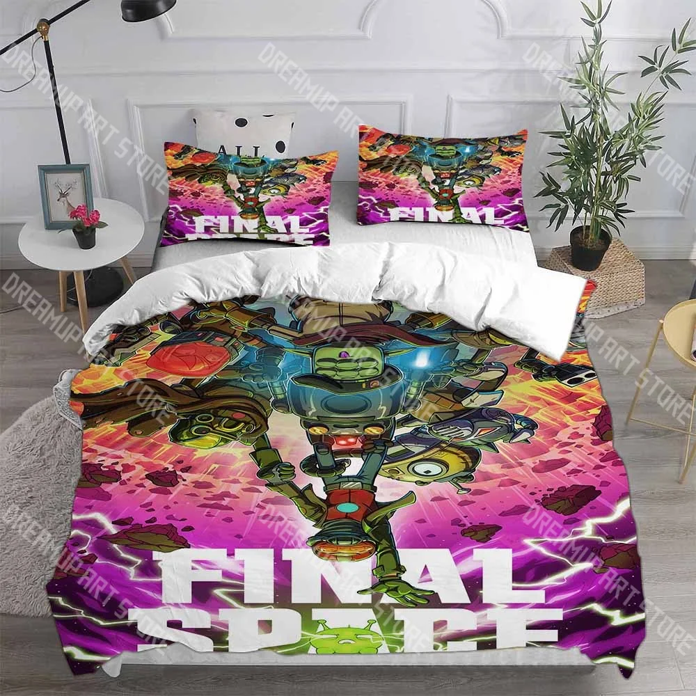 Fashion Final Space Cartoon Bedding Set Single Twin Full Queen King Size Bed Set Kids Bedroom Duvetcover Sets Bed Sheet Set