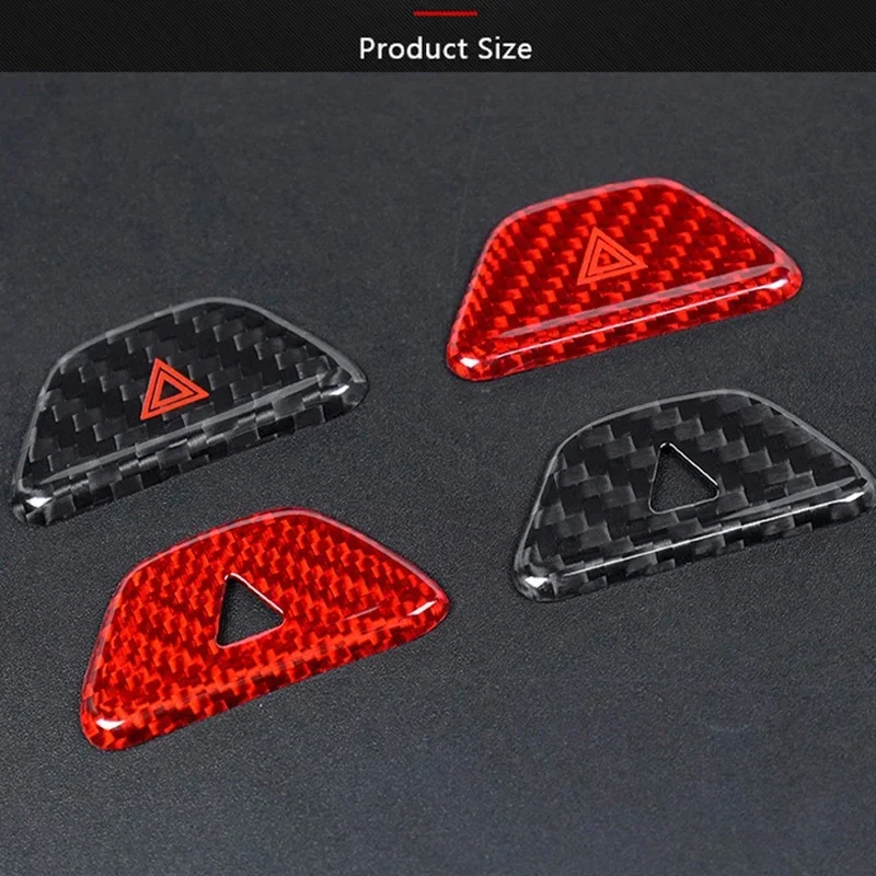 

For Chevrolet Camaro Real Dry Carbon fiber 2016 -2023 warning lights Decorative Modification Interior Double flash hazard