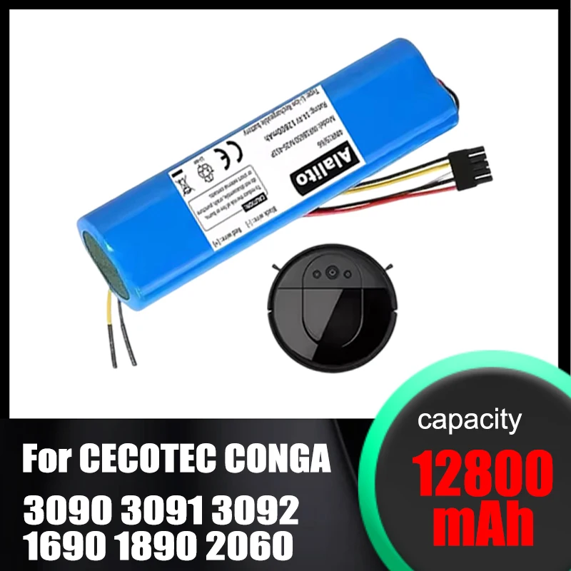 14.4V lithium-ion battery pack, for CECOTEC CONGA 3090 3091 3092 1690 1890 2090 robot vacuum cleaner battery replacement