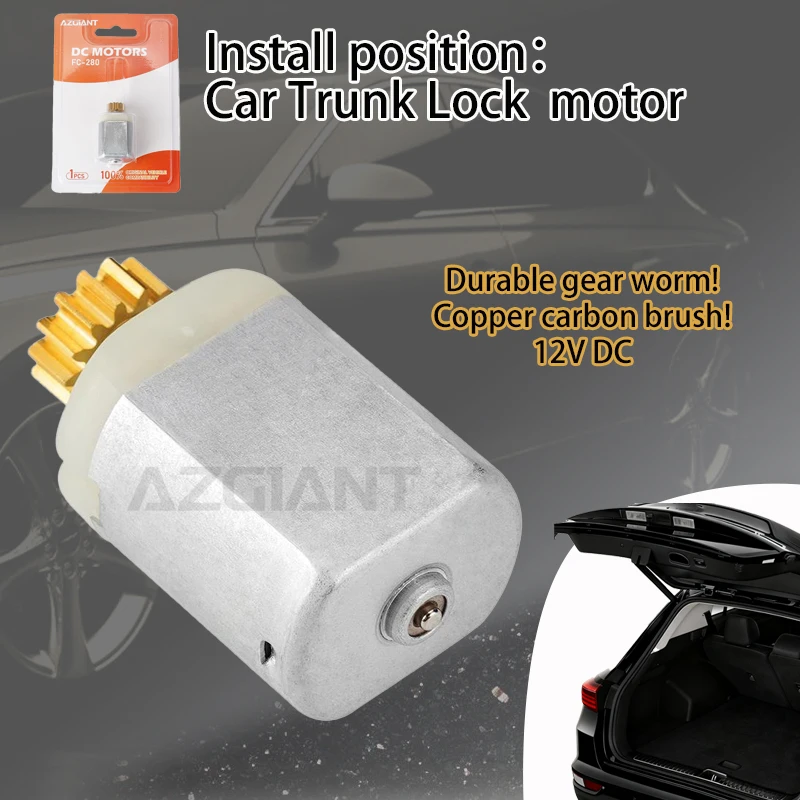 AZGIANT FC-280SC-20150 For Citroen C5/C3 Tailgate/XSARA C4 Picasso Car Trunk Latch Lid Lock motor copper metal 14 Teeth gear kit