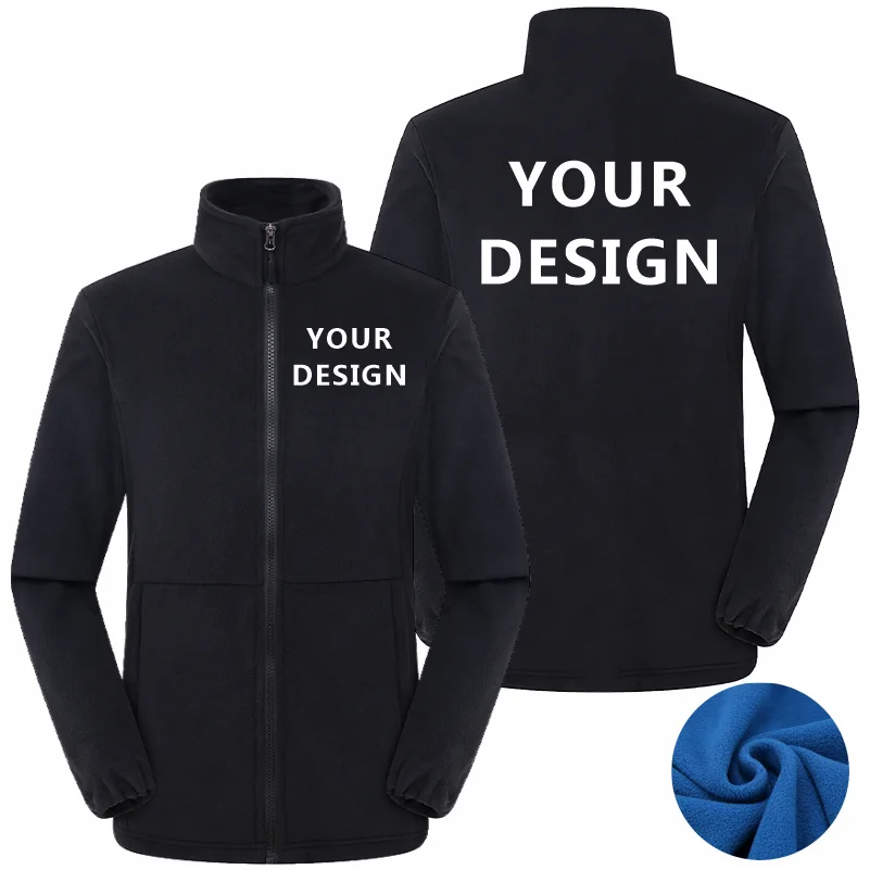 Winter Fleece Hiking Jacket For Men And Women Suitable For Outdoor Mountaineering Hiking And Camping Custom Printed Logo 4XL