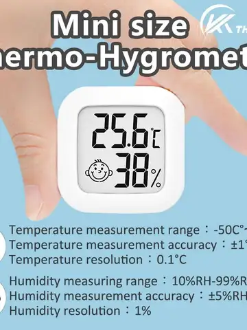 Digital Thermometer Hygrometer Indoor Room Temperature LCD Electronic Humidity Meter Sensor Gauge Weather Station For Home