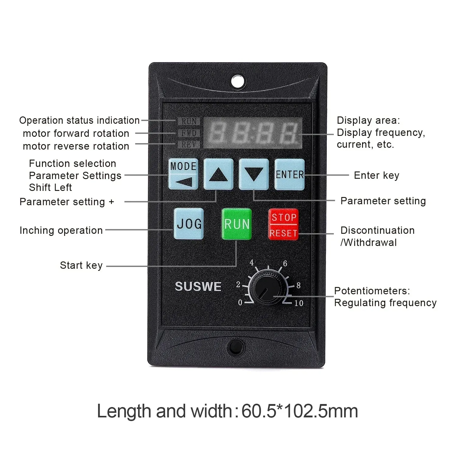

NEW AC 220V 1500W/750W Motor Speed Controller, Forward/Reverse Electric Motor Speed Regulator, Variable Speed Motor Controller