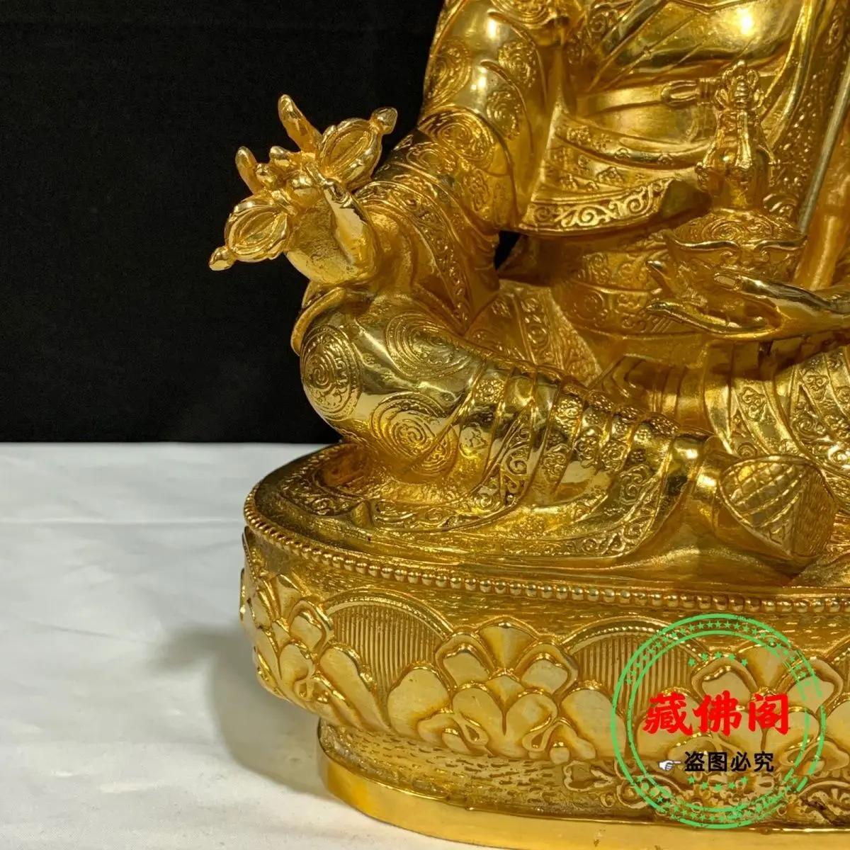 One foot lotus seed, pure copper, 10 inch lotus seed, exquisite craftsmanship, fully gold-plated lotus peanut, master Tibetan ho