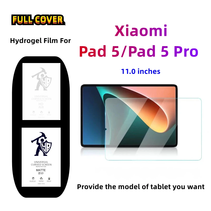 2pcs Matte Tablets Hydrogel Film For Xiaomi Pad 5 Pro 11.0 HD Screen Protector For Xiaomi Pad 5 11.0 inches Clear Full Cover