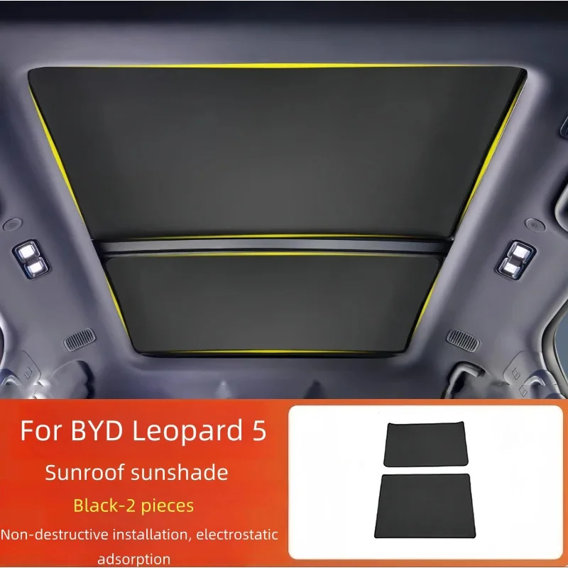 

Car Sunroof Sunshade Fit for BYD Leopard 5 Leopard 8 Auto Car Roof Electrostatic Adsorption Sunscreen Curtain Car Upgrade Parts