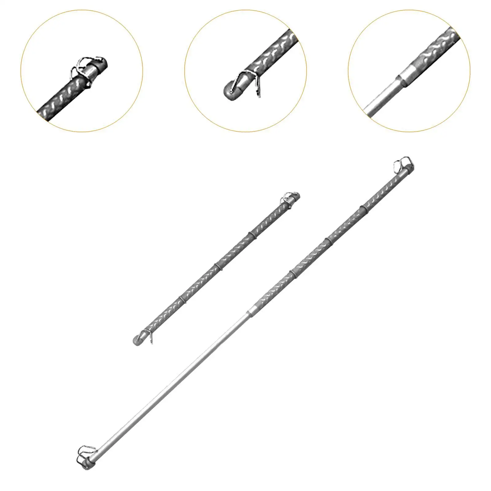 2Pcs Car Clothes Hanger Bars Garment Rack Portable Automobile Hanging Coat Racks for Trucks Vehicles Rvs Road Travelers SUV