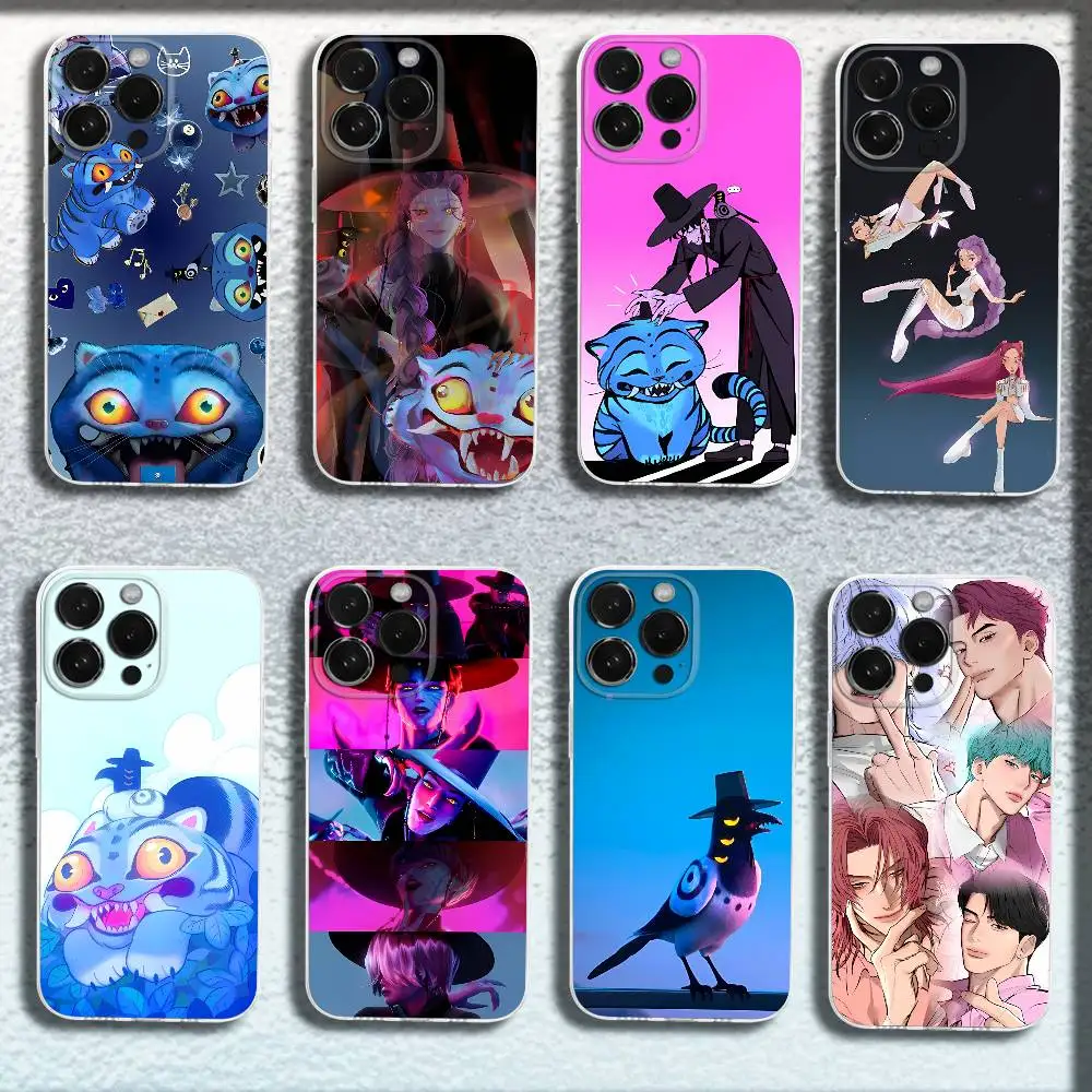 

K-Kpop D-Demon hunters Phone Case For iPhone 16,15,14,13,12,11 Plus,Pro,Max,XR,XS,Plus,E,SE4,Mini Transparent Cover