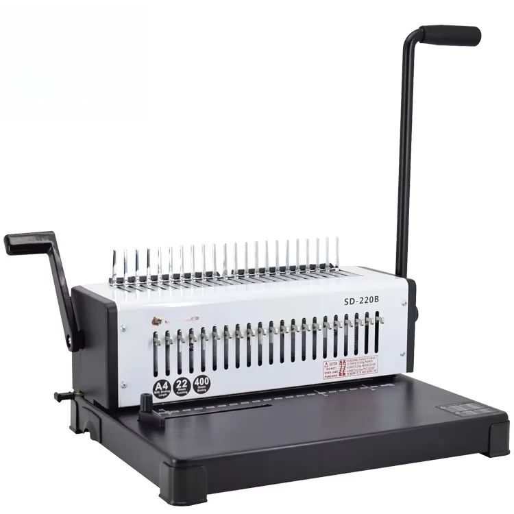 Customizable Manual Comb Binder Punch 22 Sheets/Bind 400 Sheets Comb Binding Machine