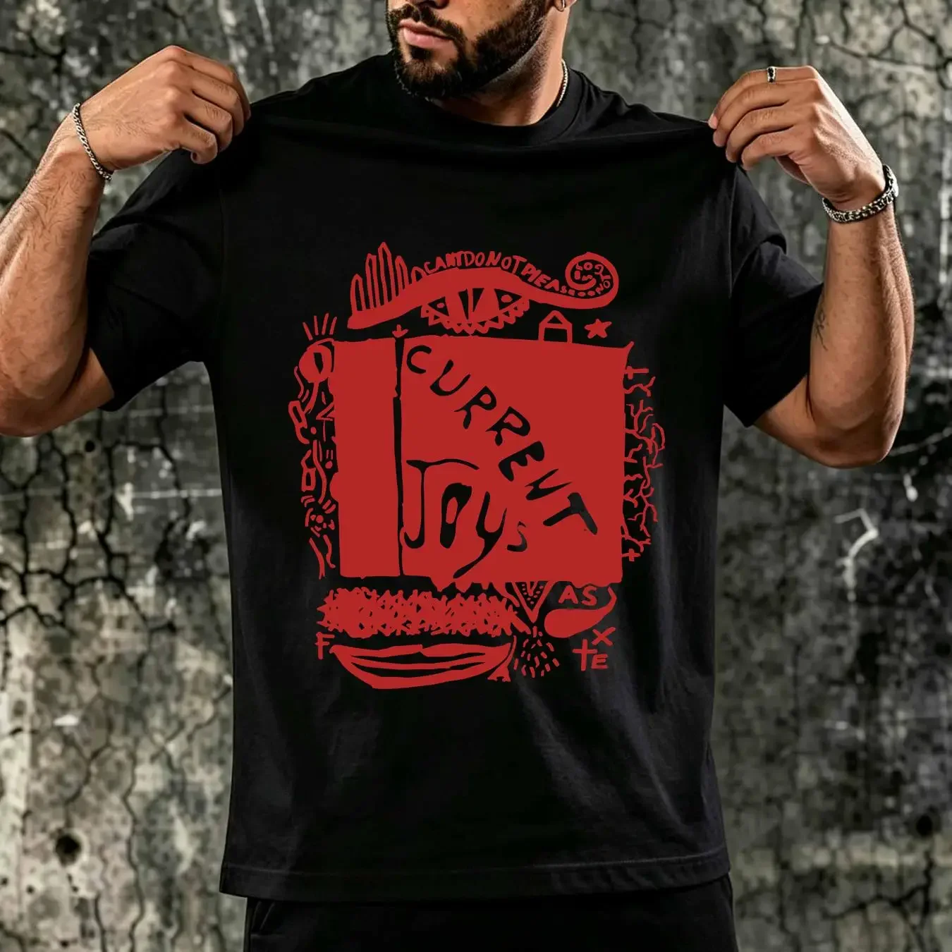 washed T Shirt Current Joys For Fan Full Size S 5XL SE347 vintage Washed homme Soft streetwear fashion Unisex Casual graphic
