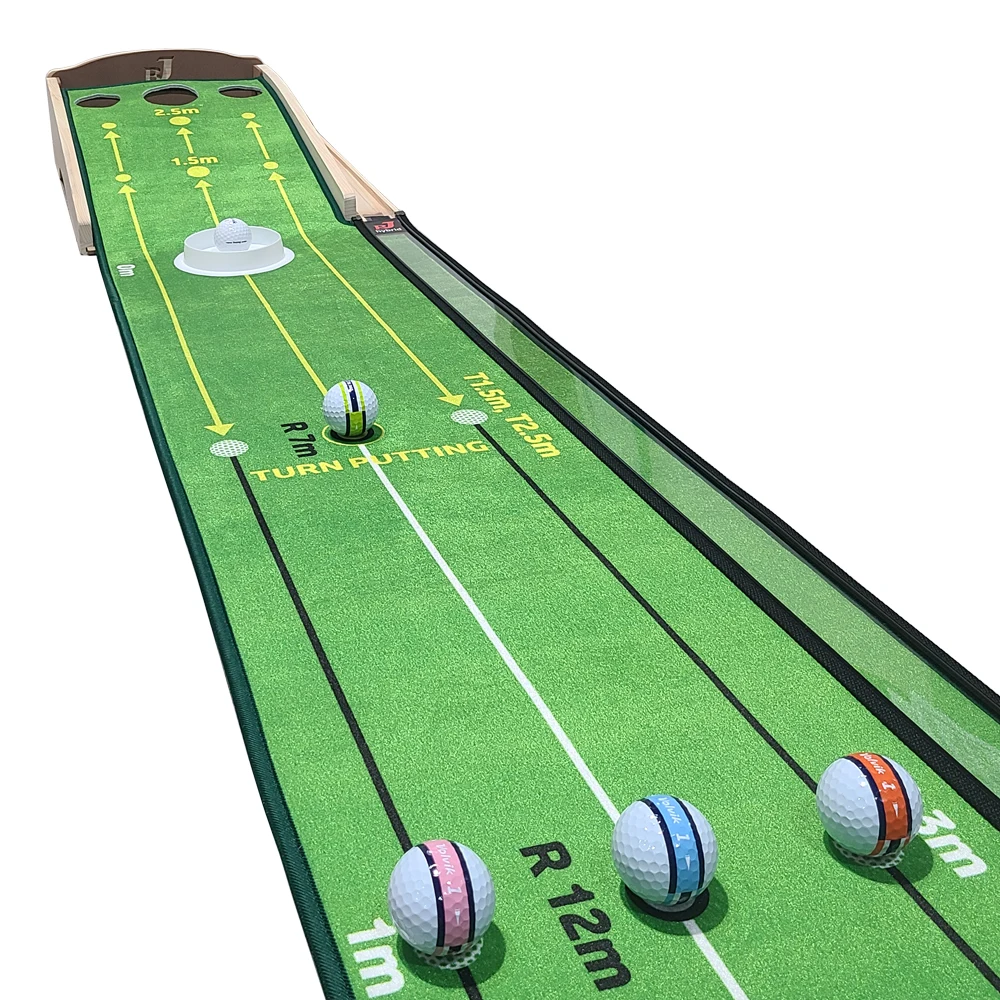 جديد Thr السرو الخشب جولف وضع ممارسة حصيرة مضرب حصيرة عودة صامتة 329 الأخضر