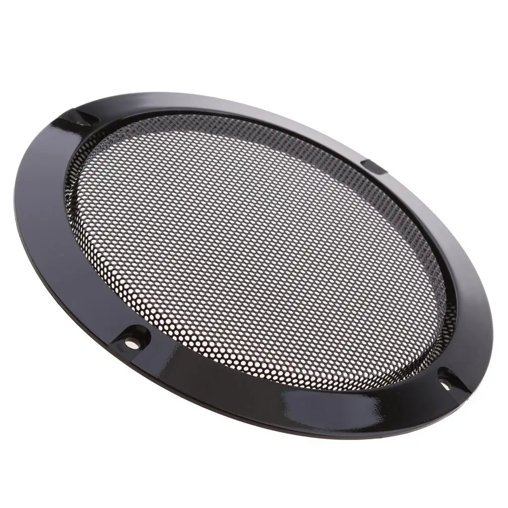 6.5inch Black Color Mesh Speaker Decorative Circle Subwoofer Grill Cover Guard Protector, Screw is Included