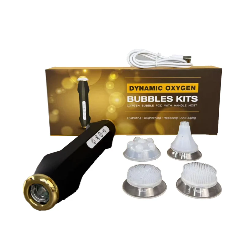 Newest Black white Skin Care Beauty Facial Skin Care Face Rejuvenation Portable Personal CO2 Bubble Oxygenation Device