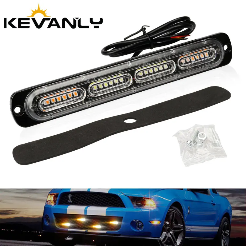 1PC 12V24V 24SMD Truck Side Marker Lights Strobe Side Warning Signal Indicator Lamp Red Blue LED Emergency Light For Trailer Car