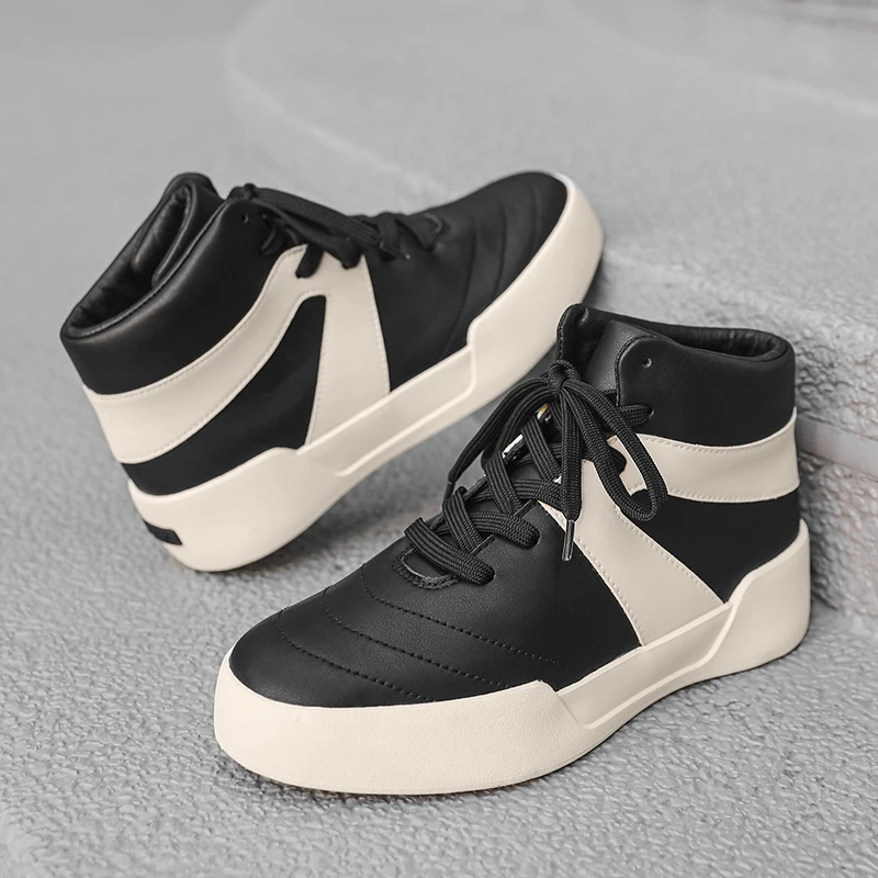 

Модные легкие высокие белые туфли Aniti без шнуровки, осень 2023, новая мужская повседневная обувь, однотонные удобные деловые кроссовки на плоской подошве