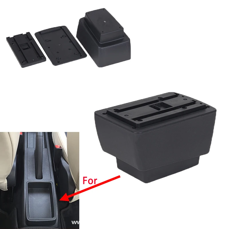 For Skoda Fabia Car Armrest Interior Retrofit Parts Center Console Armrest Storage Box With USB And Cup Holder Car Accessories