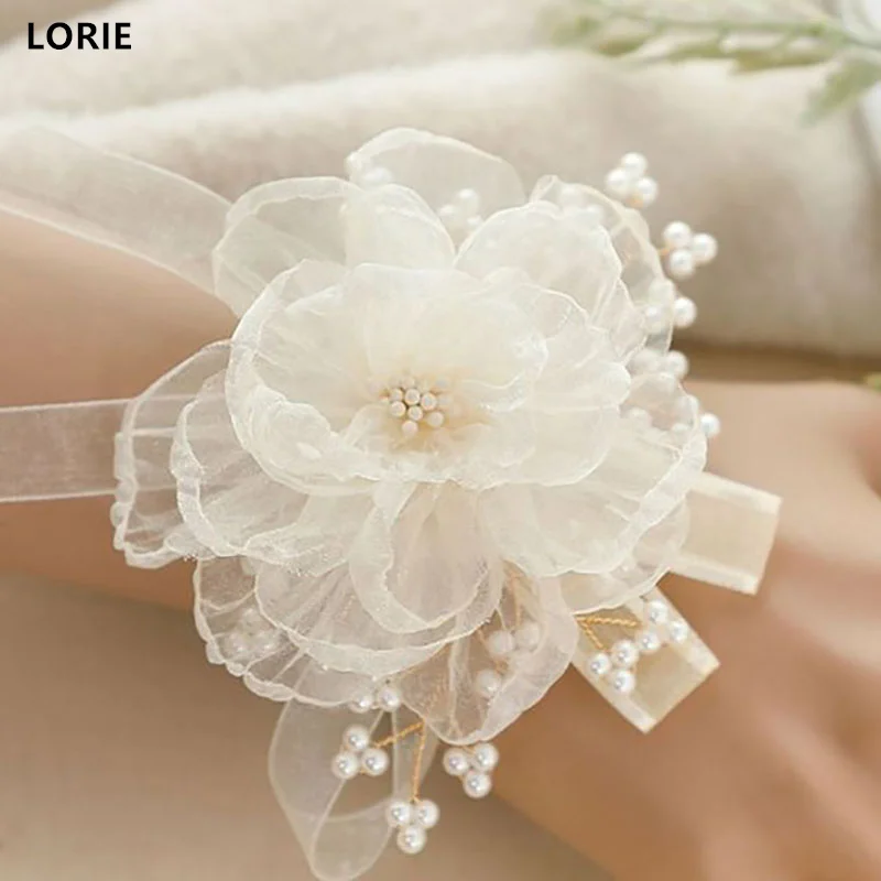 

LORIE Beautiful Bridesmaid Wrist Flower Wedding Bridal Wedding Activity Wrist Flower New Sisters Group Hand Flower Customized