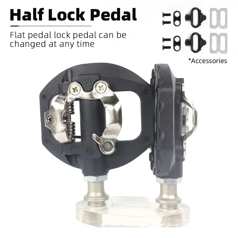 

Mountain Road Bike Locking Pedals Dual-purpose Self-locking Pedals Compatible with SHIMANO SPD Locking Shoes Bicycle Accessories