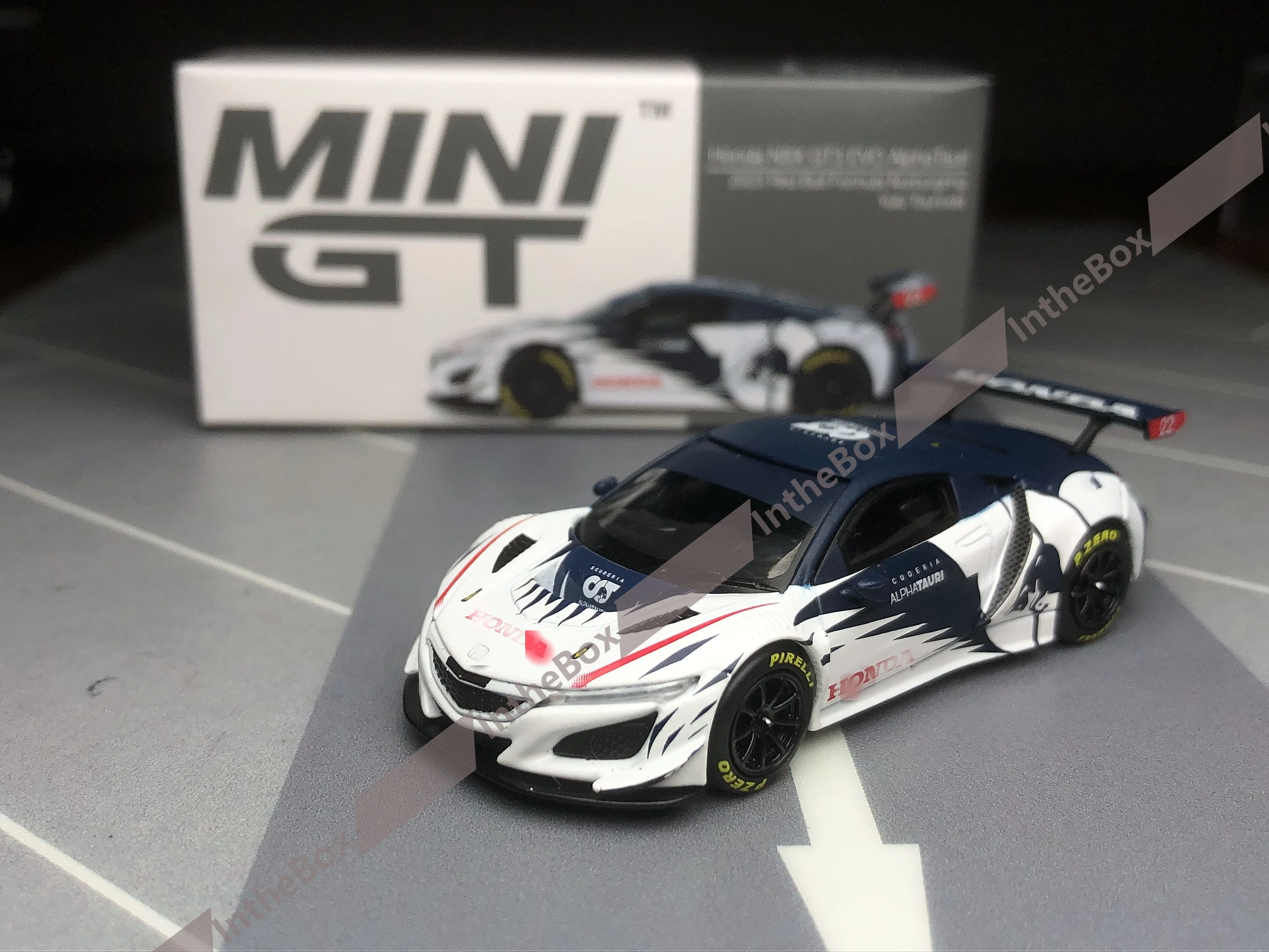 SEP 2024 Mini GT #761 NSX GT3 EVO AlphaTauri 2023 Formula 1/64 Diecast Model Car Collection Limited Edition Hobby Toys