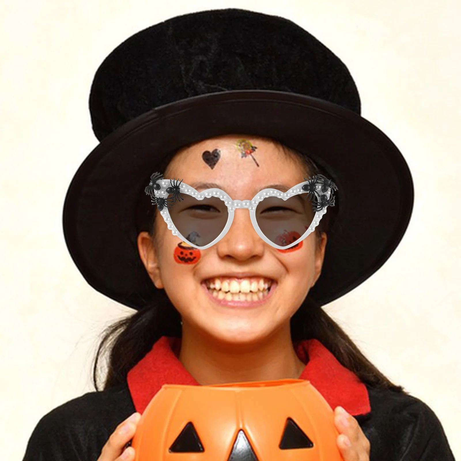 هالوين العنكبوت نظارات القلب نمط حزب النظارات هالوين النظارات الزخرفية الدعائم حزب المزحة نظارات تأثيري الدعائم