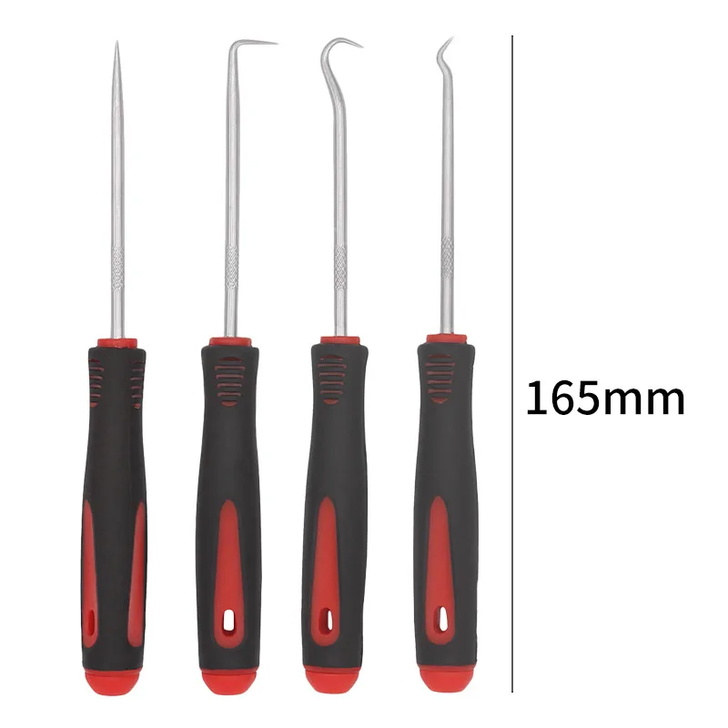 4-Piece Pick and Hook Set Car Oil Seal Puller Remover Screwdrivers Kit O-Ring Gasket Automotive Disassembly Repair Hand Tools