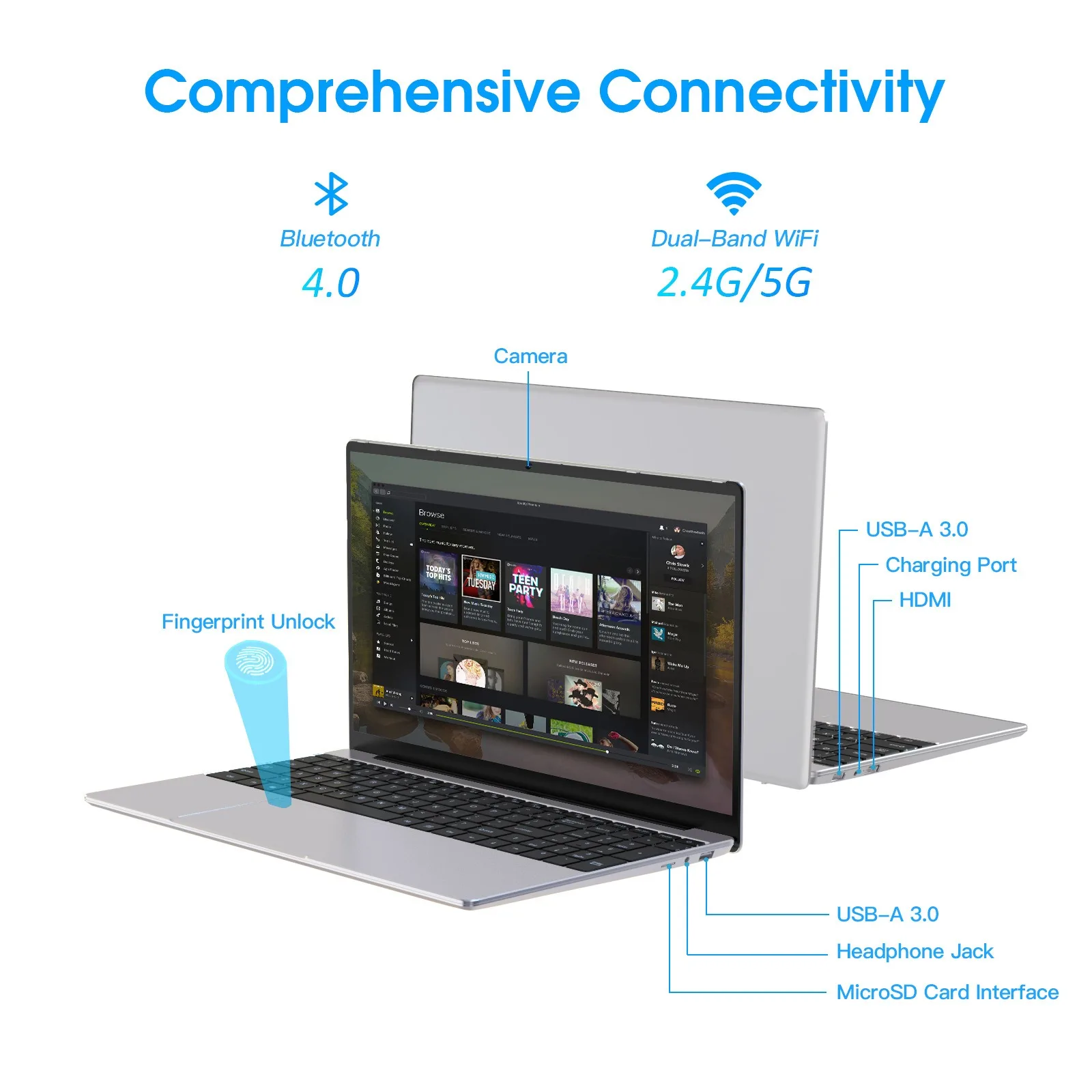 كمبيوتر محمول للألعاب IPS Intel N5095 مقاس 15.6 بوصة، كمبيوتر محمول محمول، 16 جيجابايت، 32 جيجابايت DDR4، 512 جيجابايت، 1 تيرا بايت SSD Windows11، صفقات لوحة المفاتيح بإضاءة خلفية