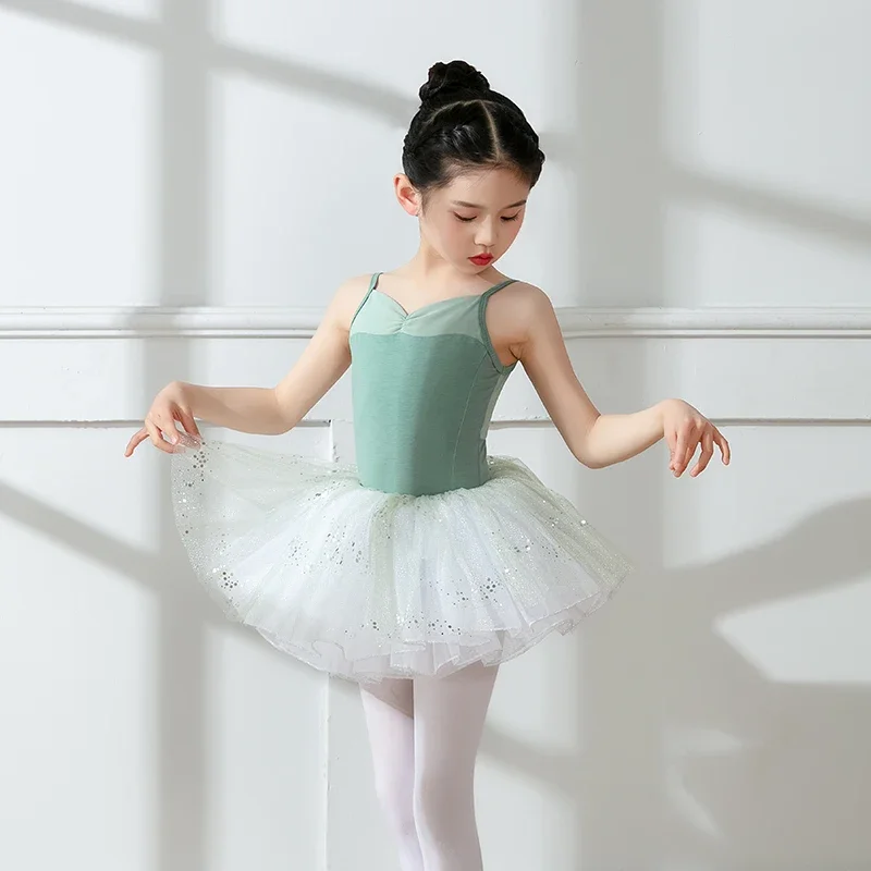 New Sling Strap Ballet Bodysuit Girls Dance Costumes Kids Leotard Tutu Ballerina Ballet Clothing for girls