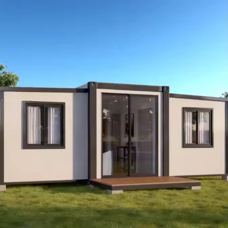 Modern Luxury Folding Container House 40ft Light Steel Frame Modular Prefabricated Expandable Double-wing Folding Mobile Home