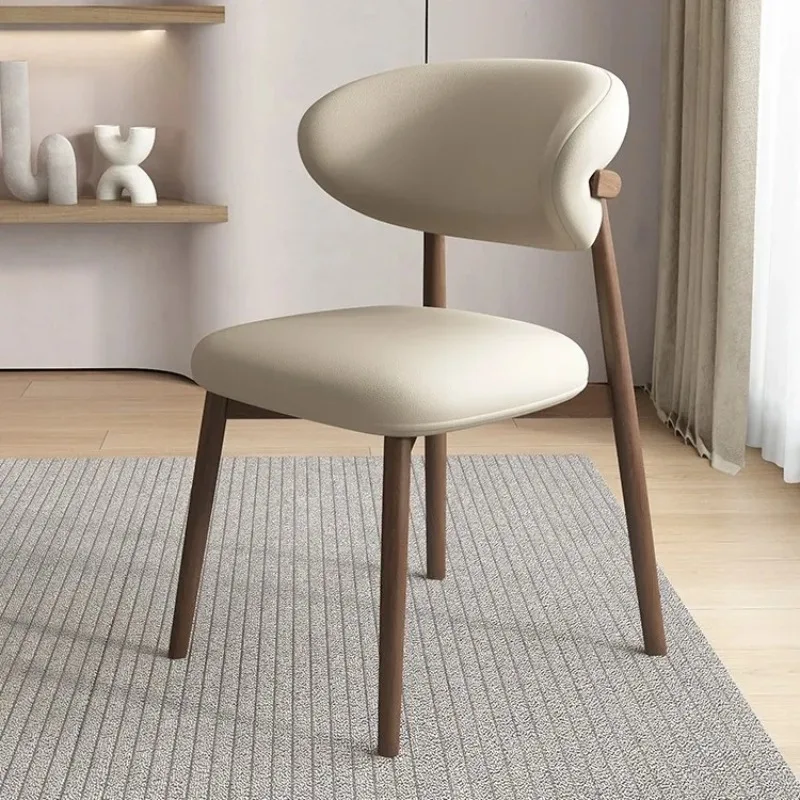 Modern and minimalist Nordic solid wood dining chairs, household light luxury dining tables, chairs, hotel leisure desks