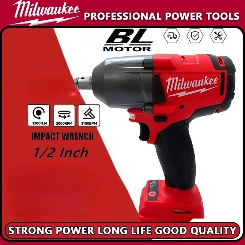 Milwaukee Cordless Electric Wrench Large Torque Car Truck Repair Impact Wrench For Milwaukee  Battery