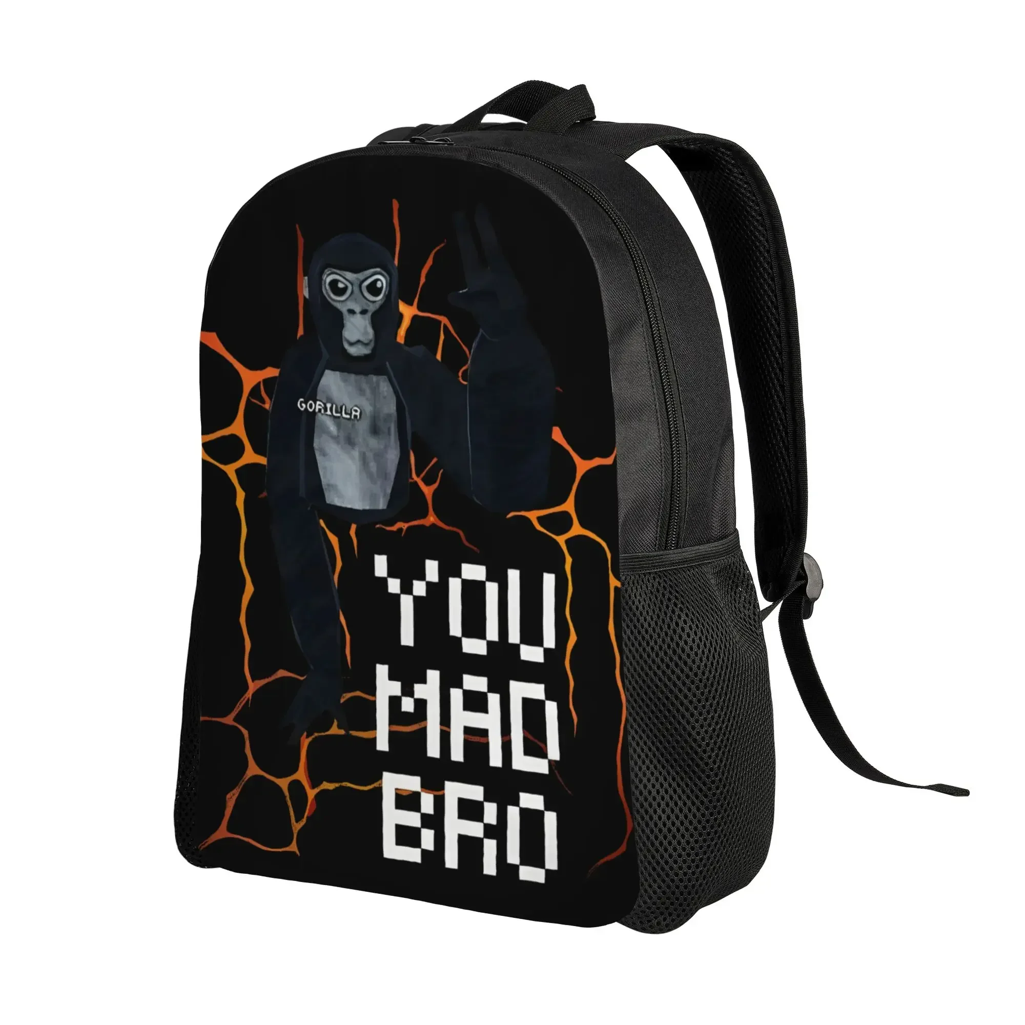 Custom Bag Gorilla Tag You Mad Bro Backpack Casual Student Business Daypack Game Monkeys Laptop Computer Canvas Bags Lightweight