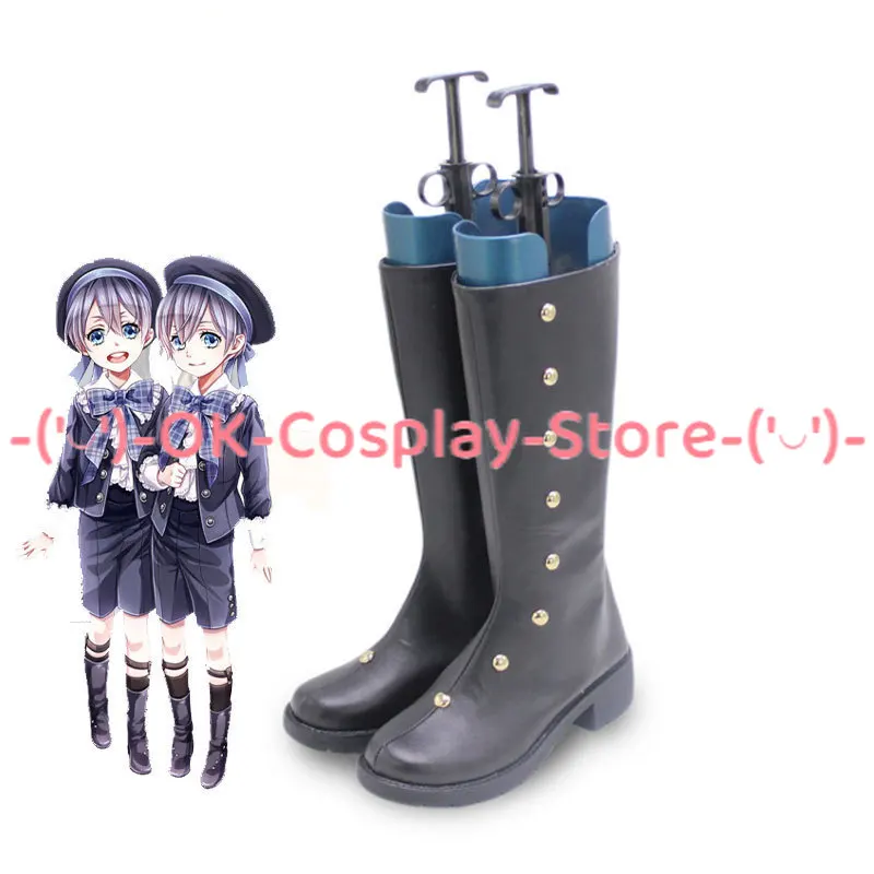 

Ciel Phantomhive Cosplay Shoes PU Leather Shoes Halloween Carnival Boots Cosplay Props Custom Made