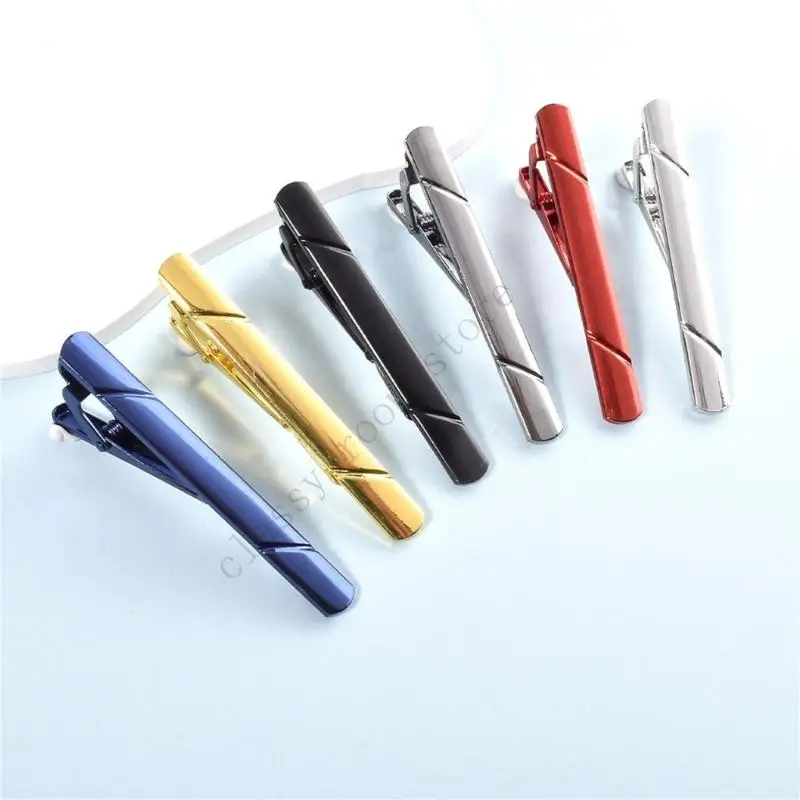 

A0NF Formal Uniform Suit Neckwear Tie Clip Regular Neck Ties Bar for Wedding