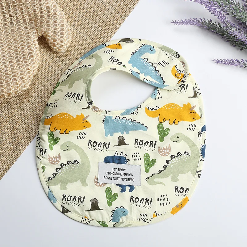 Korean Style Baby Waterproof Bibs Infants Cotton Print Feeding Saliva Towel Newborn Toddler Soft Burp Cloth For Cute Kid Bib New