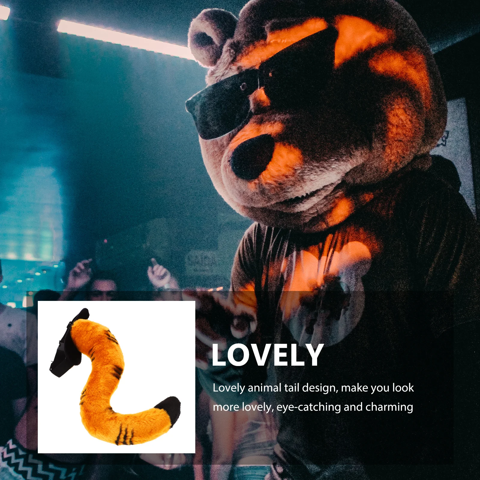 

Animal Tail Tiger Tail Creative Prop Costume Accessory for Party Birthday Performance Cosplay Animal Costume Accessory